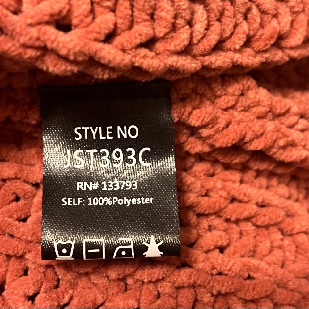 Boutique oversized super soft chunky knit color block turtleneck sweater large - Picture 5 of 7